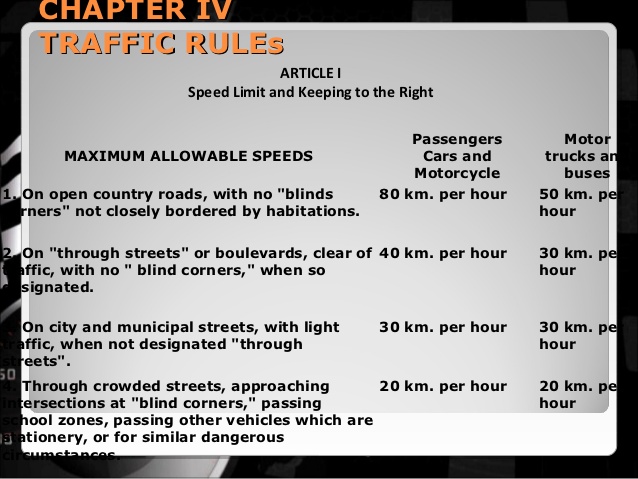 The philippine road rules and regulations handbook 2017
